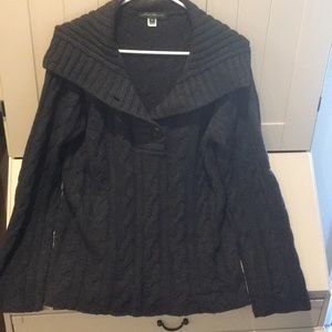 Edie Bauer Nordic Wool Sweater Button Front